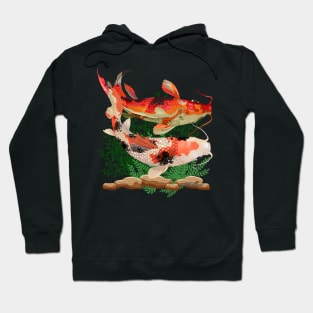 Koi Fish Aquatic Life Sea Creature Lover's Novelty Gift Hoodie